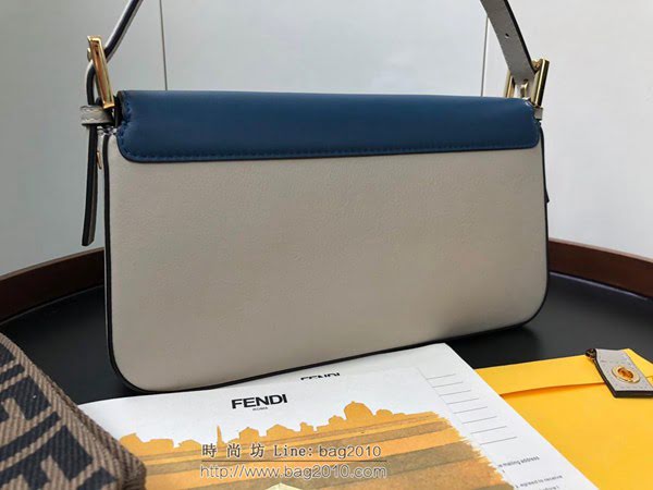 FENDI女包 Baguette中號手袋 翻蓋設計 小牛皮 芬迪女肩背包 可斜跨  fdz2065